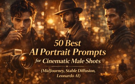 50 Best AI Portrait Prompts for Cinematic Male Shots (MidJourney, Stable Diffusion, Leonardo AI)