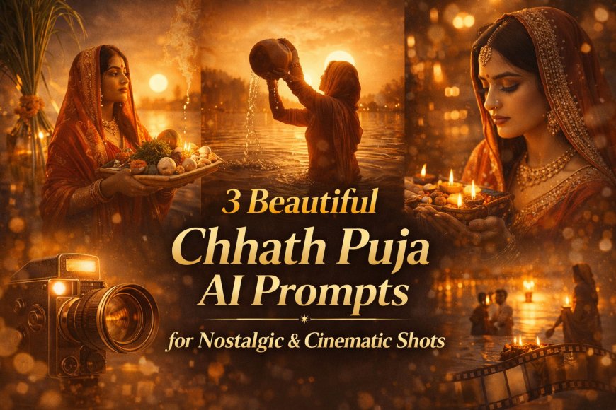 3 Beautiful Chhath Puja AI Prompts for Nostalgic & Cinematic Shots