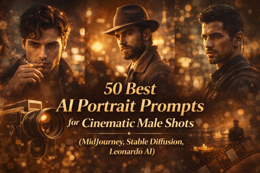 50 Best AI Portrait Prompts for Cinematic Male Shots (MidJourney, Stable Diffusion, Leonardo AI)