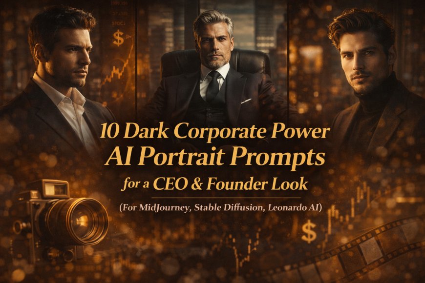 Dark Corporate Power AI Portrait Prompts (CEO / Founder Look)