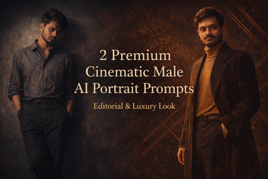 2 Premium Editorial AI Portrait Prompts for Cinematic Male Photos (9:16)